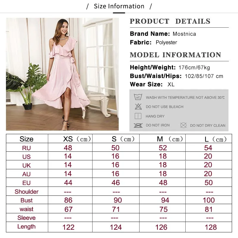 Mostnica Sexy Plunging Ruffle Trim Wrap Satin Dress Pink Belted Deep V Neck Summer Dress Party Cold Shoulder Women Club Dress
Mostnica Sexy Plunging Ruffle Trim Wrap Satin Dress Pink Belted Deep V Neck Summer Dress Party Cold Shoulder Women Club Dress