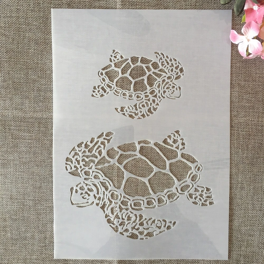 A4 29cm Two Sea Turtle DIY Layering Stencils Wall Painting Scrapbook Coloring Embossing Album Decorative Template
A4 29cm Two Sea Turtle DIY Layering Stencils Wall Painting Scrapbook Coloring Embossing Album Decorative Template