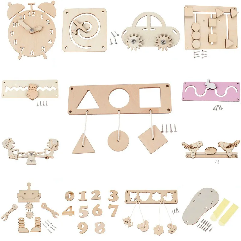 Baby Busy Board Diy Accessories Material Busyboard Childhood Wooden Toys Early Childhood Education Scrapbook Puzzle Supplies
Baby Busy Board Diy Accessories Material Busyboard Childhood Wooden Toys Early Childhood Education Scrapbook Puzzle Supplies