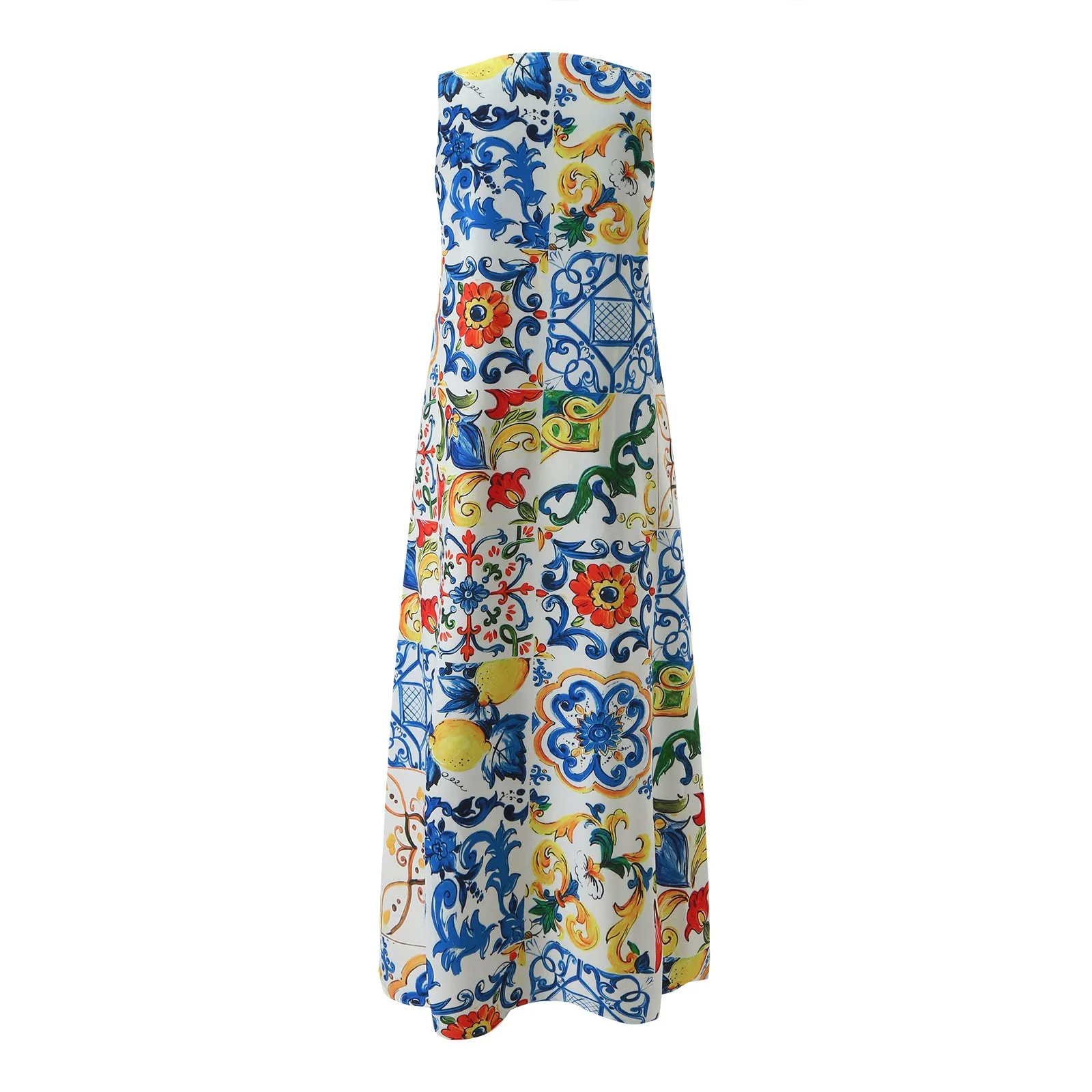 40# Vintage Print Tank Long Dress Summer V-neck Sleeveless Cami Maxi Dress With Pockets Plus Size Elegant Dresses Robe Femme
40# Vintage Print Tank Long Dress Summer V-neck Sleeveless Cami Maxi Dress With Pockets Plus Size Elegant Dresses Robe Femme