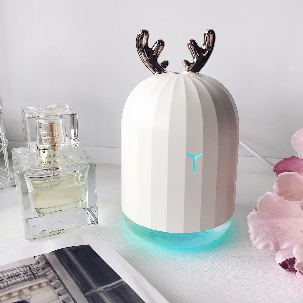 White Deer air Humidifier Ultrasonic Aromatherapy Diffuser with Colorful LED Night Light Mini USB Essential oil Diffuser for Car
White Deer air Humidifier Ultrasonic Aromatherapy Diffuser with Colorful LED Night Light Mini USB Essential oil Diffuser for Car