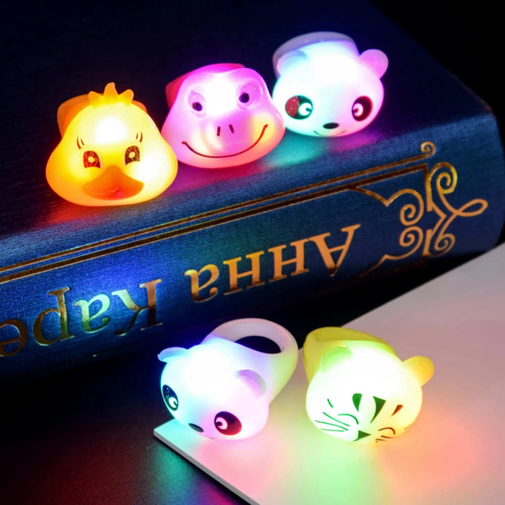 3pcs Cartoon Animal Glow in Dark LED Light Up Ring Kids Children Toy Party Supplies Luminous Ring Shine Children Toy Flash
3pcs Cartoon Animal Glow in Dark LED Light Up Ring Kids Children Toy Party Supplies Luminous Ring Shine Children Toy Flash