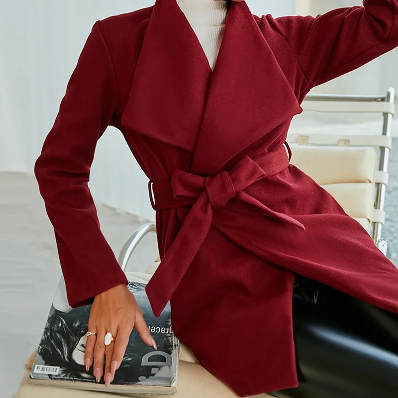 European and American new style Christmas women's woolen coat mid-length solid color high-end lace casual windbreaker jacket
European and American new style Christmas women's woolen coat mid-length solid color high-end lace casual windbreaker jacket