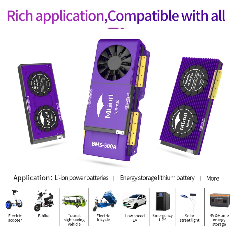 Умные BMS 4S LiFePo4 с Bluetooth 30A 40A 50A 60A 70A 80A 100A 200A для литиевого аккумулятора