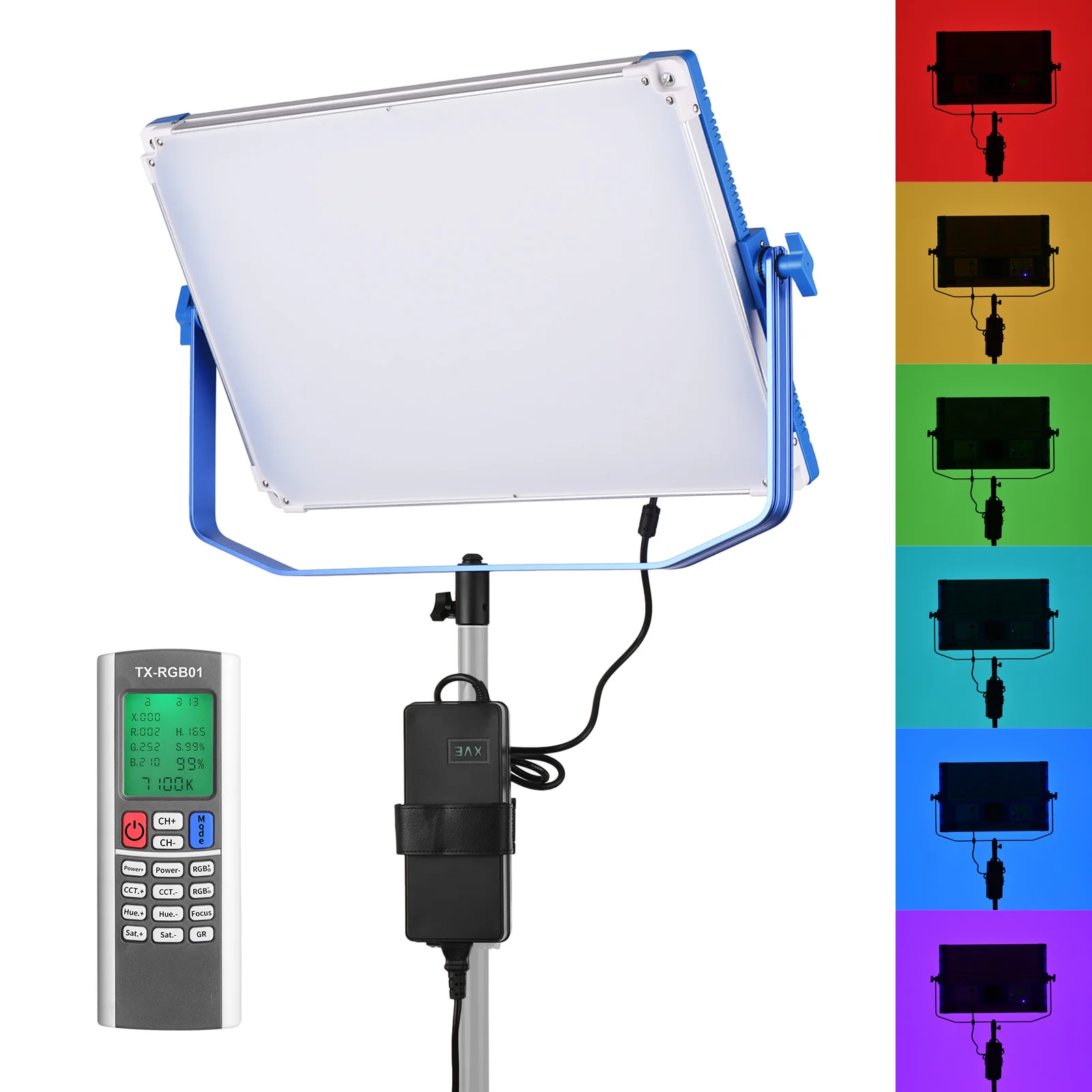NiceFoto RGB светодиодный видео светильник полный Цвет 160W 2800K-9900K CRI95 + 15000LM DMX512 Управление 2,4G Беспроводной для фото и видео камеры светильник Инж
NiceFoto RGB светодиодный видео светильник полный Цвет 160W 2800K-9900K CRI95 + 15000LM DMX512 Управление 2,4G Беспроводной для фото и видео камеры светильник Инж