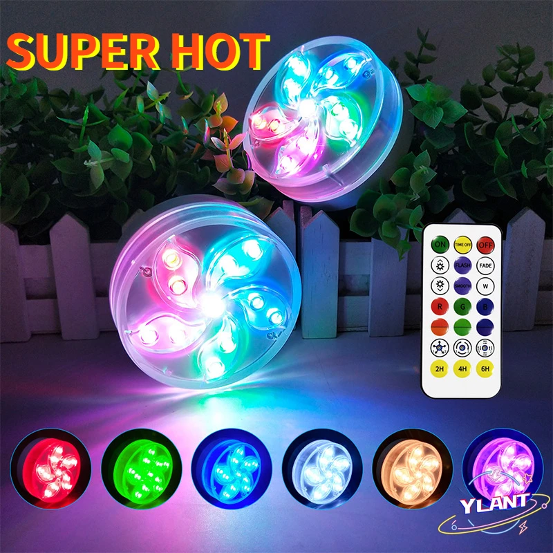 LED Pool Lights RGB Revolving Light Waterproof Radio Frequency Diving Lamp Ground Swimming Pool For Home Decoration Bathtub Vase
LED Pool Lights RGB Revolving Light Waterproof Radio Frequency Diving Lamp Ground Swimming Pool For Home Decoration Bathtub Vase