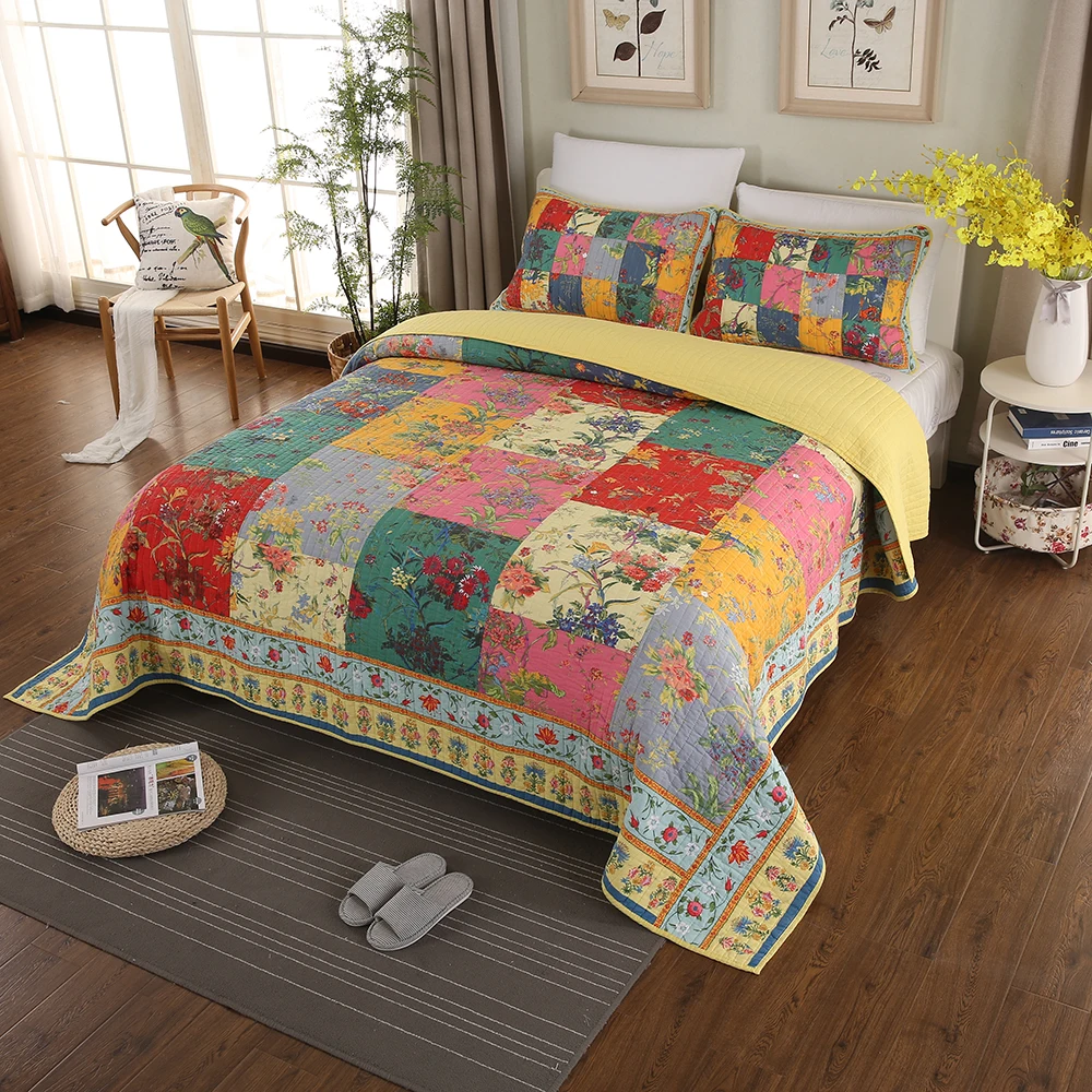 3PCS Bedding Sets Queen Yellow Quilt Set Floral Bed Sheet Set Polyester Coverlet Reversible Bedspread Ship From USA Freeshipping
3PCS Bedding Sets Queen Yellow Quilt Set Floral Bed Sheet Set Polyester Coverlet Reversible Bedspread Ship From USA Freeshipping