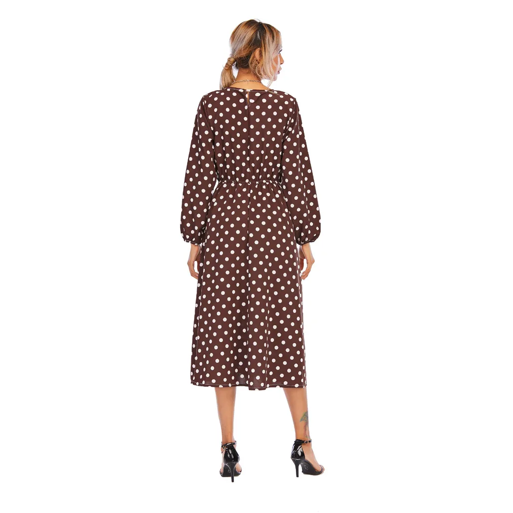 Polka Dot Dress Women Spring Casual O-Neck Long Sleeve White Chiffon Dress Female Elegant High Waist A-Line Swing Long Dresses
Polka Dot Dress Women Spring Casual O-Neck Long Sleeve White Chiffon Dress Female Elegant High Waist A-Line Swing Long Dresses