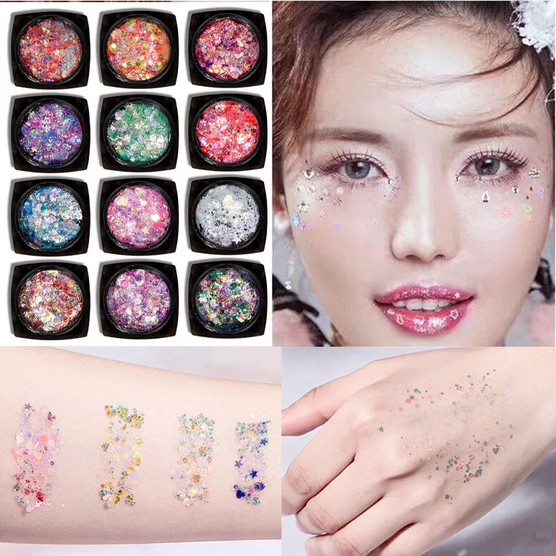 12 Color/Set 3D Eye Shadow Glitter Sequins Free Gel Water-proof Eye Shadow Beauty Makeup Long Lasting Shimmer Shine Star Sequin
12 Color/Set 3D Eye Shadow Glitter Sequins Free Gel Water-proof Eye Shadow Beauty Makeup Long Lasting Shimmer Shine Star Sequin