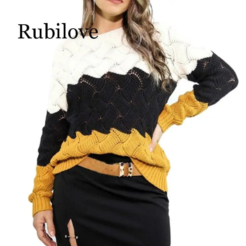 Rubilove, Модный Цветной полосатый женский свитер, Осень-зима, теплый, длинный рукав, вязаный пуловер, 2019, Повседневный, свободный свитер
Rubilove, Модный Цветной полосатый женский свитер, Осень-зима, теплый, длинный рукав, вязаный пуловер, 2019, Повседневный, свободный свитер