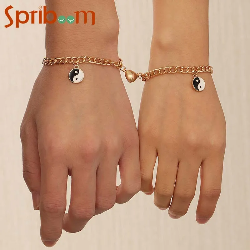 Black White Gossip Magnet Couple Bracelets for Women Men Jewelry Love Heart Magnet Bracelet Girlfriends Valentine's Day Gifts
Black White Gossip Magnet Couple Bracelets for Women Men Jewelry Love Heart Magnet Bracelet Girlfriends Valentine's Day Gifts
