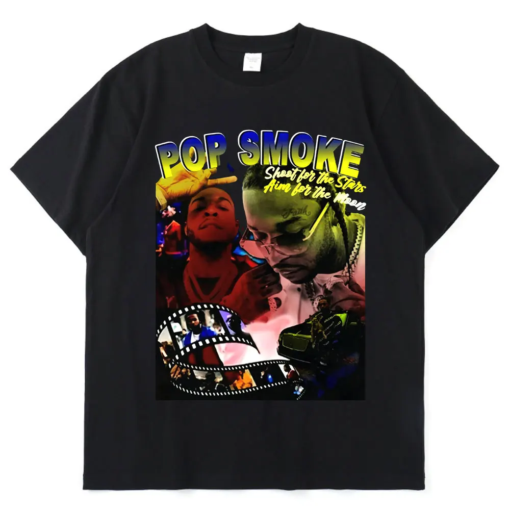Pop Smoke Fashion T Shirt Hip Hop Streetwear Male T-Shirt Men Rapper Meet The Woo King of New York Casual Tops Tee 100% Cotton
Pop Smoke Fashion T Shirt Hip Hop Streetwear Male T-Shirt Men Rapper Meet The Woo King of New York Casual Tops Tee 100% Cotton