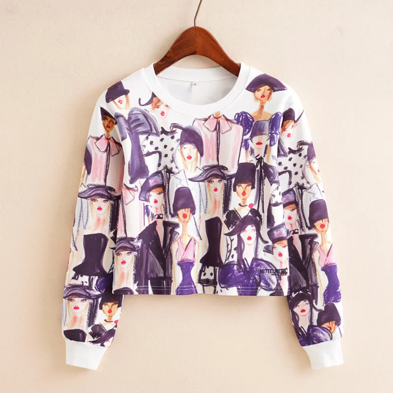 2020 Sweatshirt Women Autumn New Fashion Printing O Neck Long Sleeve Hoodies Casual Cropped Women Sweatshirts
2020 Sweatshirt Women Autumn New Fashion Printing O Neck Long Sleeve Hoodies Casual Cropped Women Sweatshirts