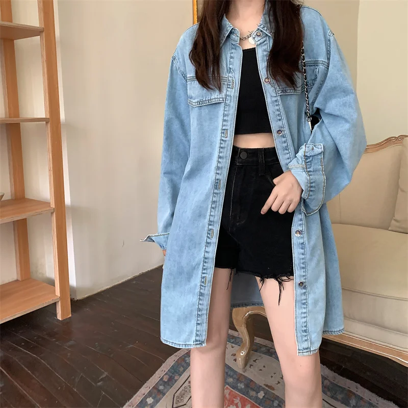 SuperAen Streetwear Tooling Denim Jacket Women's Spring Autumn New Loose Full Casual Shirts Top
SuperAen Streetwear Tooling Denim Jacket Women's Spring Autumn New Loose Full Casual Shirts Top
