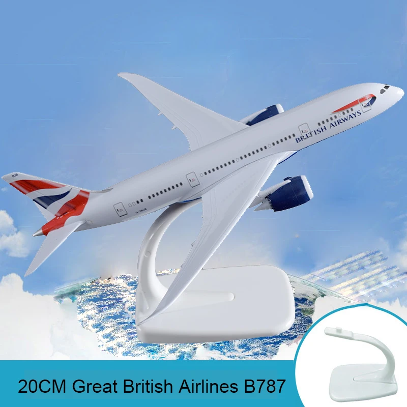 Фото Модель больших авиакомпаний B787 20 см британская модель Боинга 787 - купить