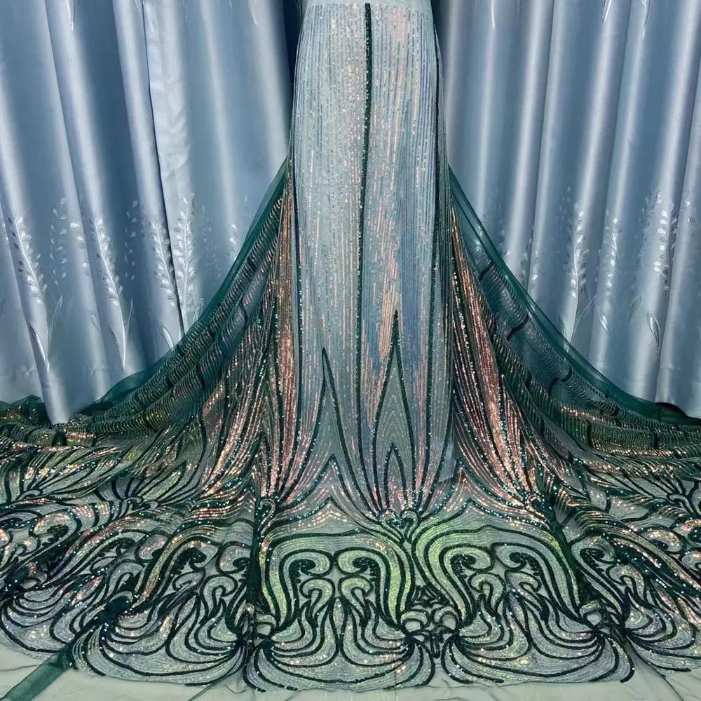 Nigerian Lace Fabrics African Lace Fabric 2020 High Quality Lace with Sequins Colorful French tulle Net Lace Fabric For Women
Nigerian Lace Fabrics African Lace Fabric 2020 High Quality Lace with Sequins Colorful French tulle Net Lace Fabric For Women