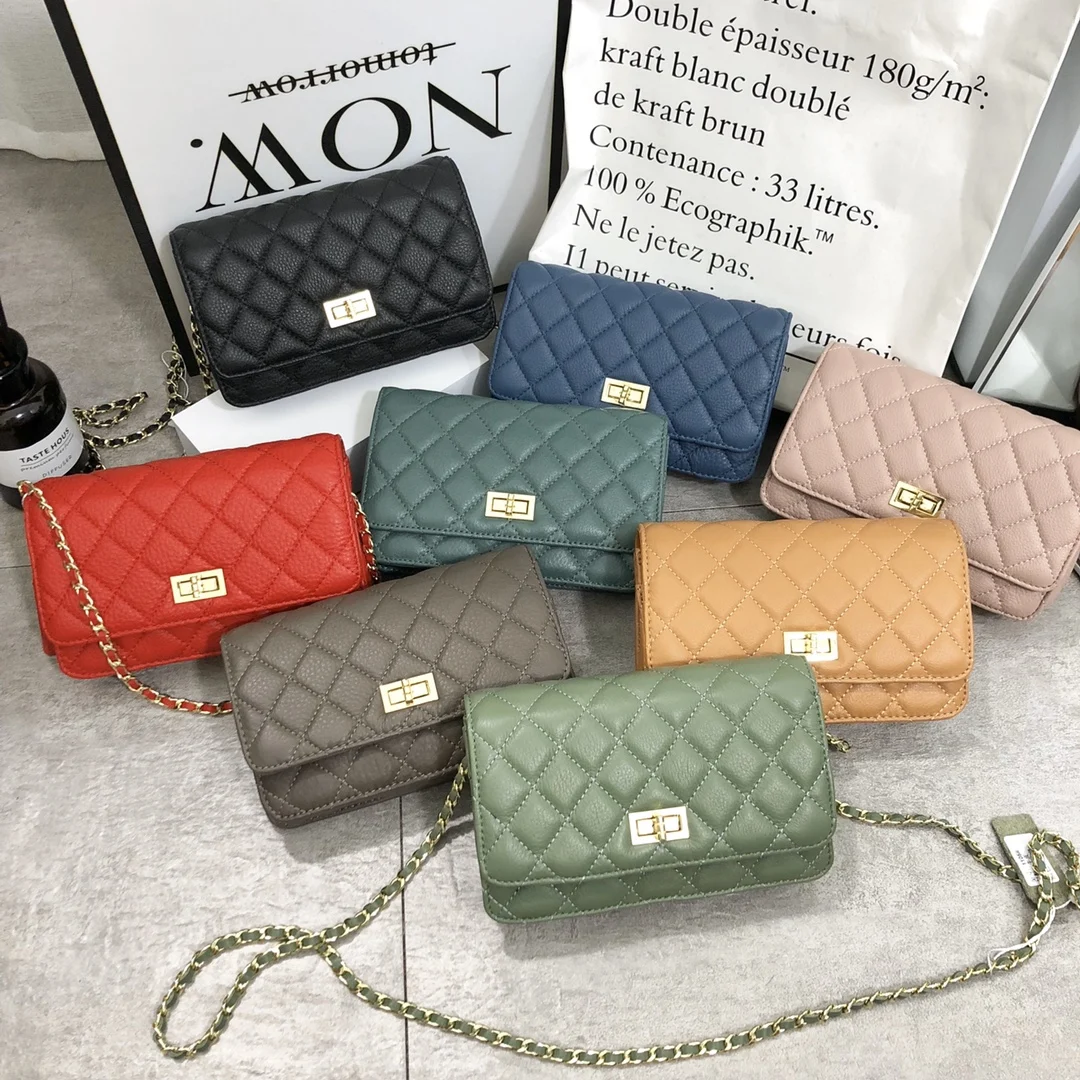 Cow leather bag and women's bag 2021 new fashion rhomboid chain bag, one-shoulder bag with lock, square bag, versatile cross-bod
Cow leather bag and women's bag 2021 new fashion rhomboid chain bag, one-shoulder bag with lock, square bag, versatile cross-bod