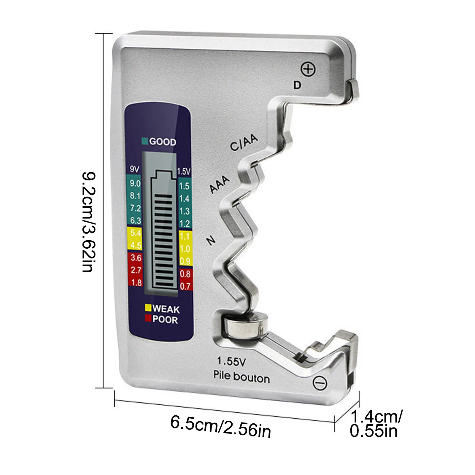 Universal Battery Tester LCD Digital Battery Capacity Tester 1.55V Battery Detector Capacitance Diagnostic Tool
Universal Battery Tester LCD Digital Battery Capacity Tester 1.55V Battery Detector Capacitance Diagnostic Tool