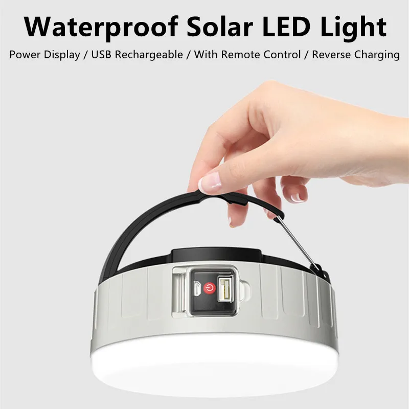 LED Solar Light Portable LED Bulb USB Rechargeable Garden Solar Power Lamp Outdoor Camping Lamp Emergency Light Remote Control
LED Solar Light Portable LED Bulb USB Rechargeable Garden Solar Power Lamp Outdoor Camping Lamp Emergency Light Remote Control