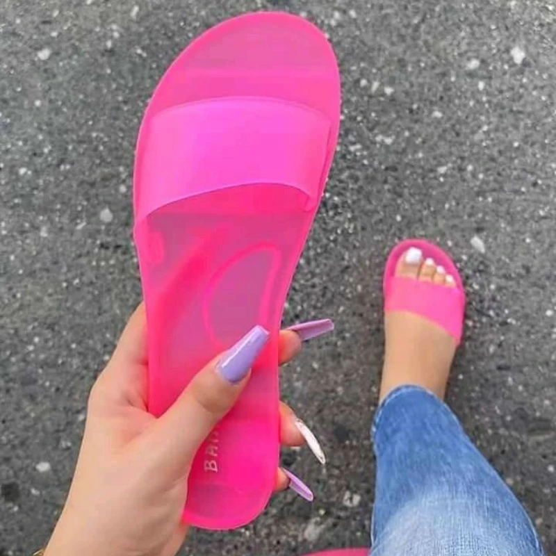 Summer Women Slippers PVC Jelly Shoes Transparent Solid Slip on Light 2020 Beach Outdoor Slides Fashion Sandals Ladies Female
Summer Women Slippers PVC Jelly Shoes Transparent Solid Slip on Light 2020 Beach Outdoor Slides Fashion Sandals Ladies Female