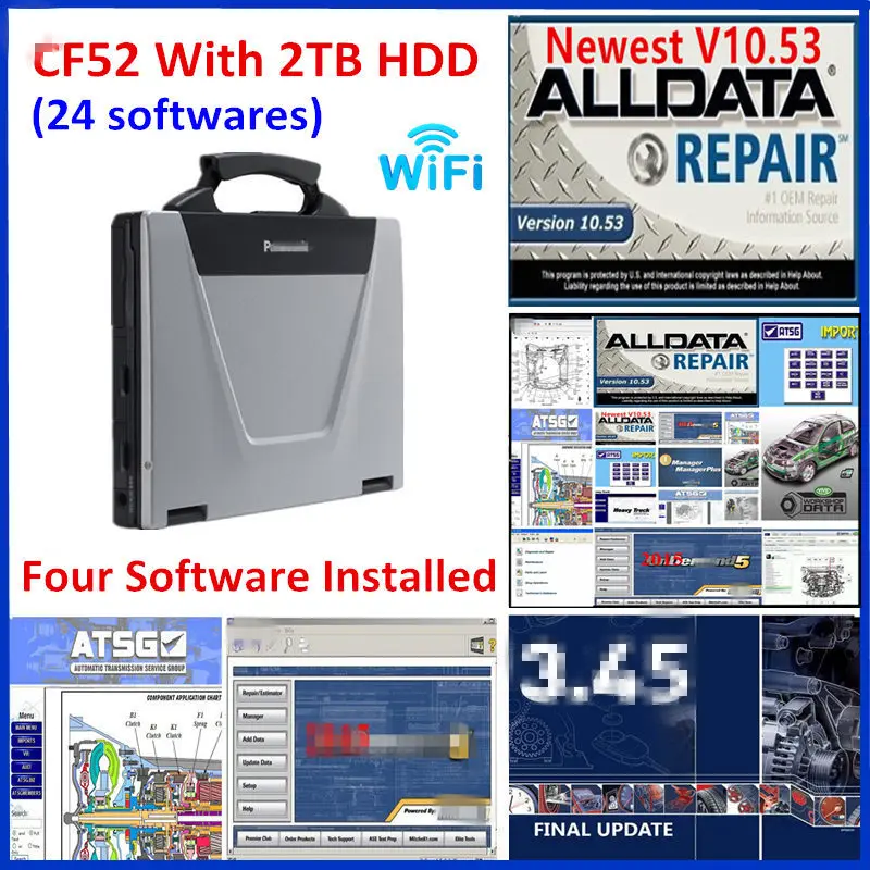2021 Diagnostic Laptop P.anasonic Toughbook CF52 with 24 softwares in 2tb hdd alldata,mit..ll,Auto//data 3.45 ATSG install well
2021 Diagnostic Laptop P.anasonic Toughbook CF52 with 24 softwares in 2tb hdd alldata,mit..ll,Auto//data 3.45 ATSG install well