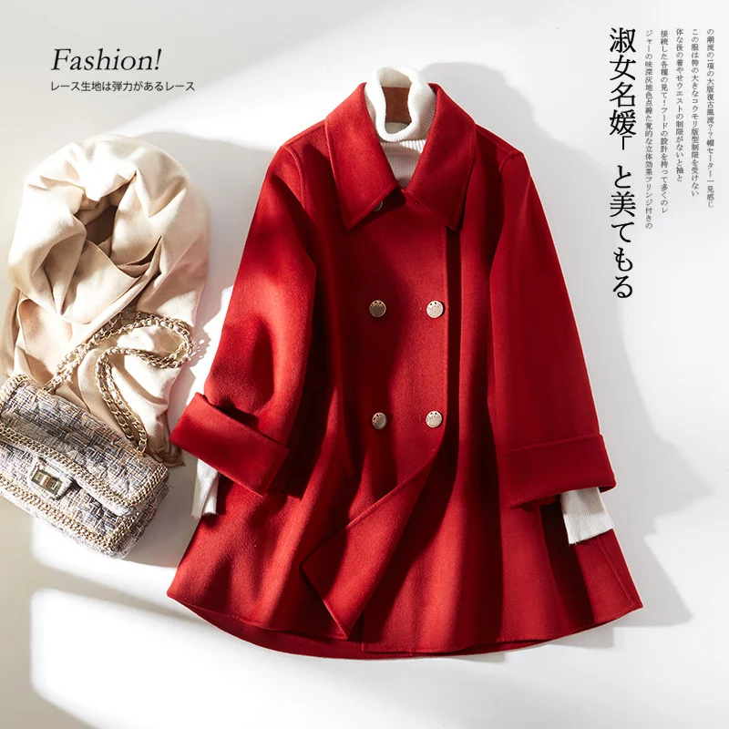 2020 new double-sided wool coat women's medium and long Korean wool small loose high-end wool coat
2020 new double-sided wool coat women's medium and long Korean wool small loose high-end wool coat