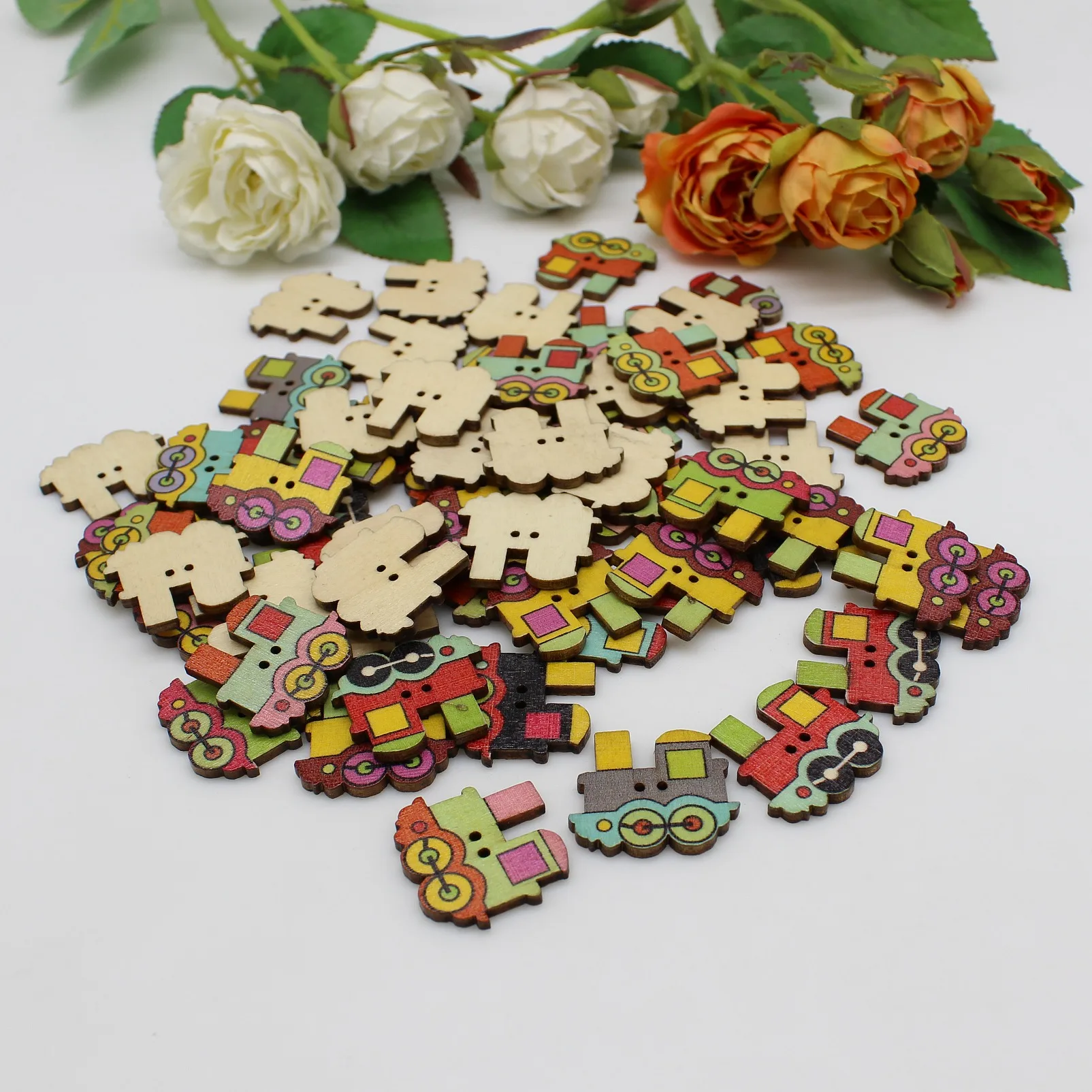 50Pcs train Pattern buttons Sewing Accessories Wooden Buttons For Knitting Crafts Scrapbooking DIY supplies Decoration
50Pcs train Pattern buttons Sewing Accessories Wooden Buttons For Knitting Crafts Scrapbooking DIY supplies Decoration