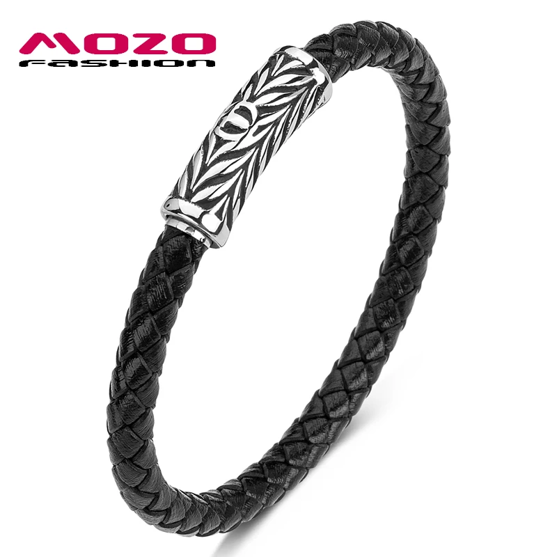 2020 New HOT Men Bracelets Black Genuine Leather Rope Braided Simple Style Punk Fmale Bangles MOZO FASHION Jewelry
2020 New HOT Men Bracelets Black Genuine Leather Rope Braided Simple Style Punk Fmale Bangles MOZO FASHION Jewelry