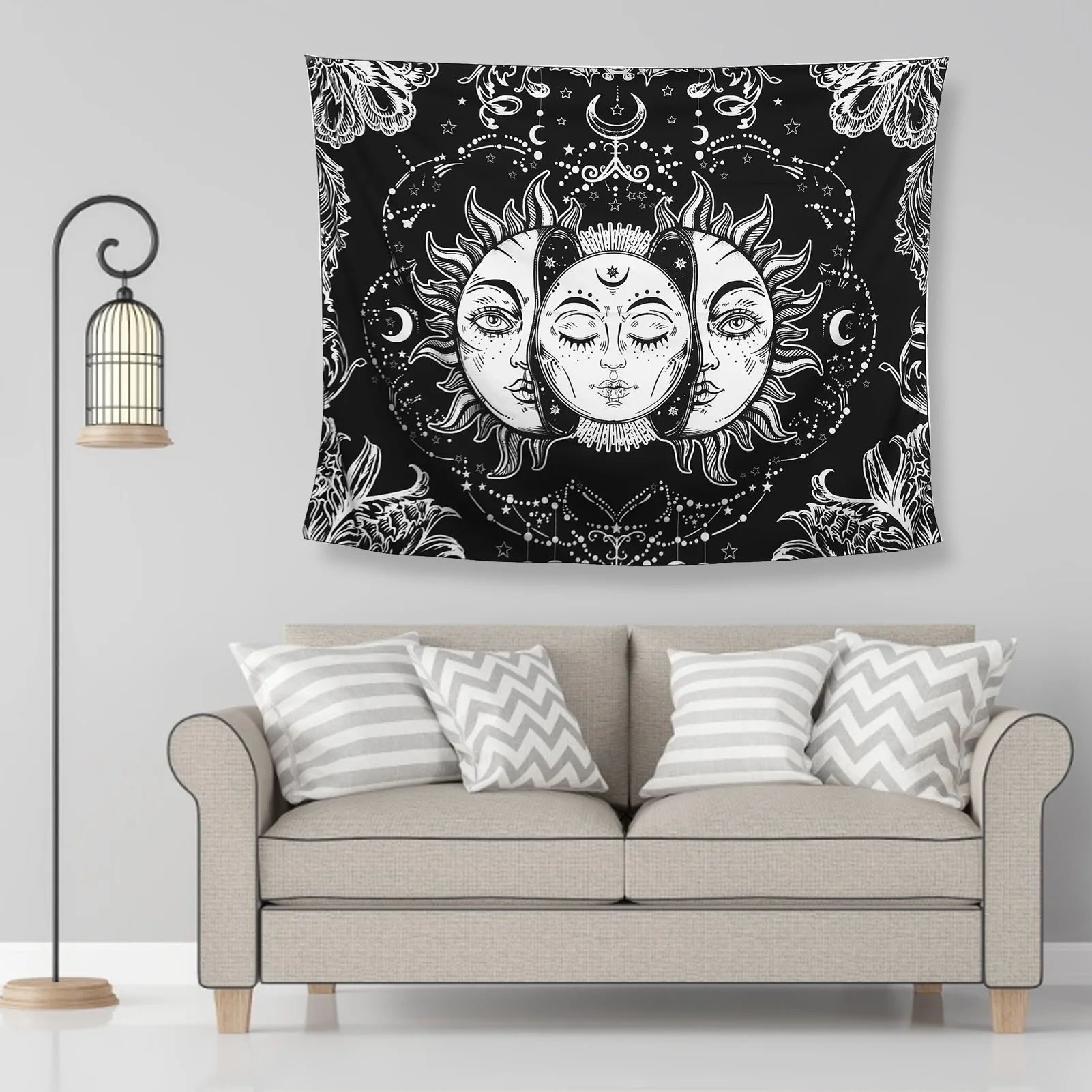 White Black Sun Moon Mandala Tapestry Wall Hanging Celestial Wall Tapestry Hippie Wall Carpets Dorm Decor Psychedelic Tapestry
White Black Sun Moon Mandala Tapestry Wall Hanging Celestial Wall Tapestry Hippie Wall Carpets Dorm Decor Psychedelic Tapestry