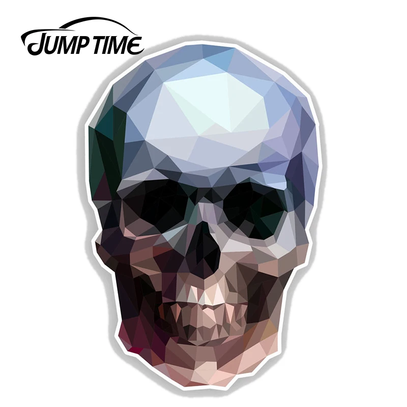JumpTime 13 см x 9 2 геометрические виниловые наклейки с черепом страшные аксессуары
