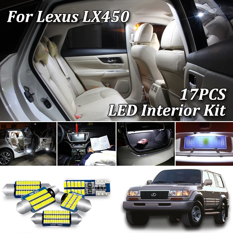 17Pcs No Error Canbus For Lexus LX 450 LX450 LED Interior Light + License Plate Lamp Kit (1996-1997)
17Pcs No Error Canbus For Lexus LX 450 LX450 LED Interior Light + License Plate Lamp Kit (1996-1997)