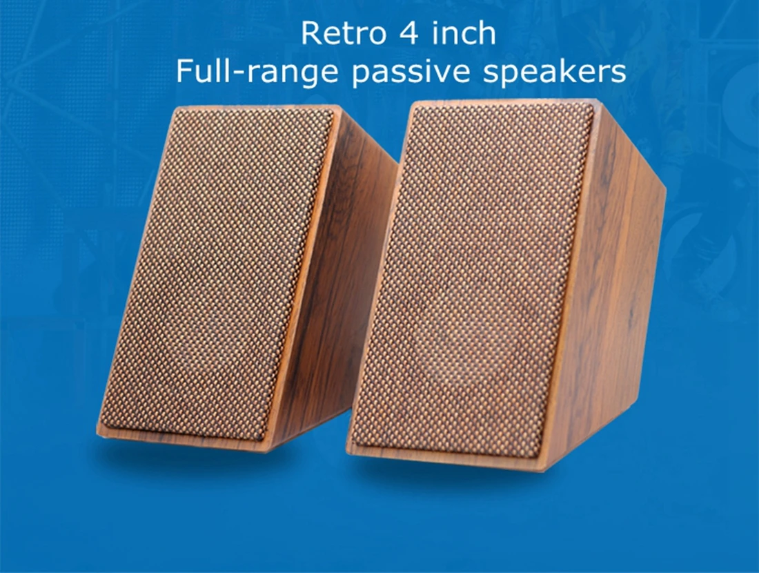 Retro wooden four-inch panoramic sound passive speaker wall hanging surround front bookshelf box
Retro wooden four-inch panoramic sound passive speaker wall hanging surround front bookshelf box