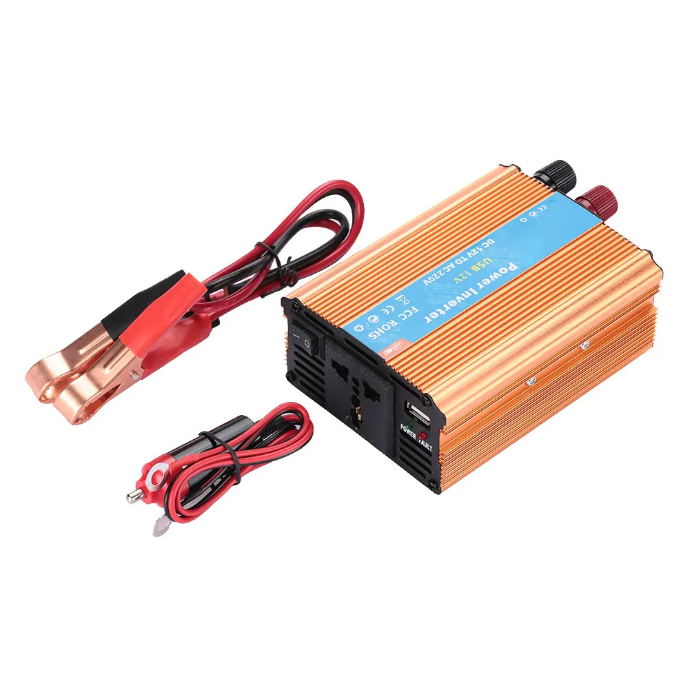 Electronic Power Inverter Gold Aluminium Alloy Converter Charger Car Inverter Premium DC 12V To AC 220V
Electronic Power Inverter Gold Aluminium Alloy Converter Charger Car Inverter Premium DC 12V To AC 220V