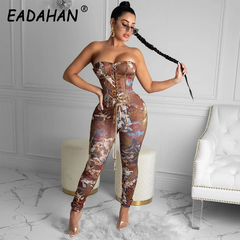 EADAHAN European And American Women's Clothing 2021 Summer Lace-Up Sleeveless Off-Shoulder Fashion Printed Jumpsuit For Women
EADAHAN European And American Women's Clothing 2021 Summer Lace-Up Sleeveless Off-Shoulder Fashion Printed Jumpsuit For Women