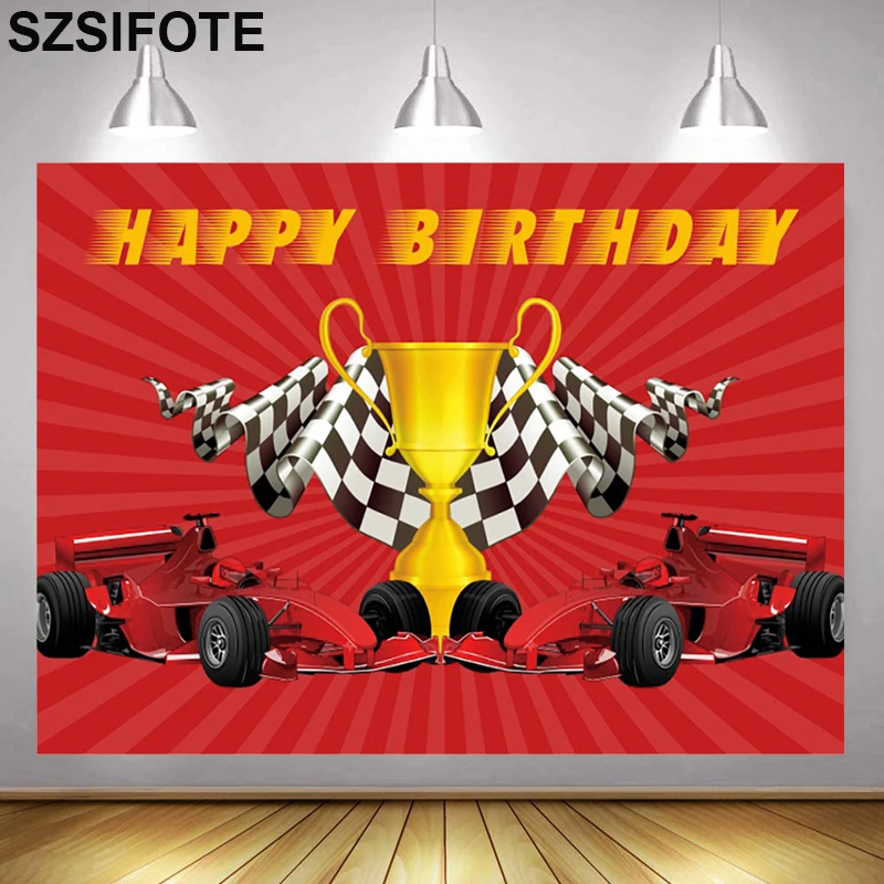 Red Racing Champion Trophy Flag Theme Party Background Family Photo Shot Boy Birthday Table Decoration Kid Custom Vinyl Backdrop
Red Racing Champion Trophy Flag Theme Party Background Family Photo Shot Boy Birthday Table Decoration Kid Custom Vinyl Backdrop