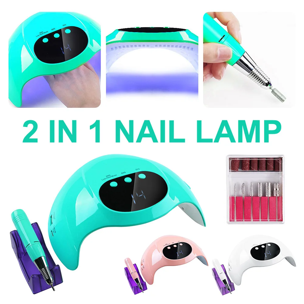 Protable 2in 1 Nail Lamp and Drill Machine 18000rpm Nail Drill Fast Curing Lamp for Natural Acrylic Gel Nails Home and Salon Use
Protable 2in 1 Nail Lamp and Drill Machine 18000rpm Nail Drill Fast Curing Lamp for Natural Acrylic Gel Nails Home and Salon Use