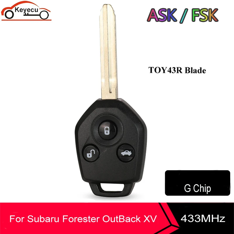 KEYECU дистанционный ключ-брелок от машины 3 Button ASK / FSK 433MHz G CHIP для Subaru Forester Impreza 2013 2014 2015,XV 2012 2013 2014 2015
KEYECU дистанционный ключ-брелок от машины 3 Button ASK / FSK 433MHz G CHIP для Subaru Forester Impreza 2013 2014 2015,XV 2012 2013 2014 2015