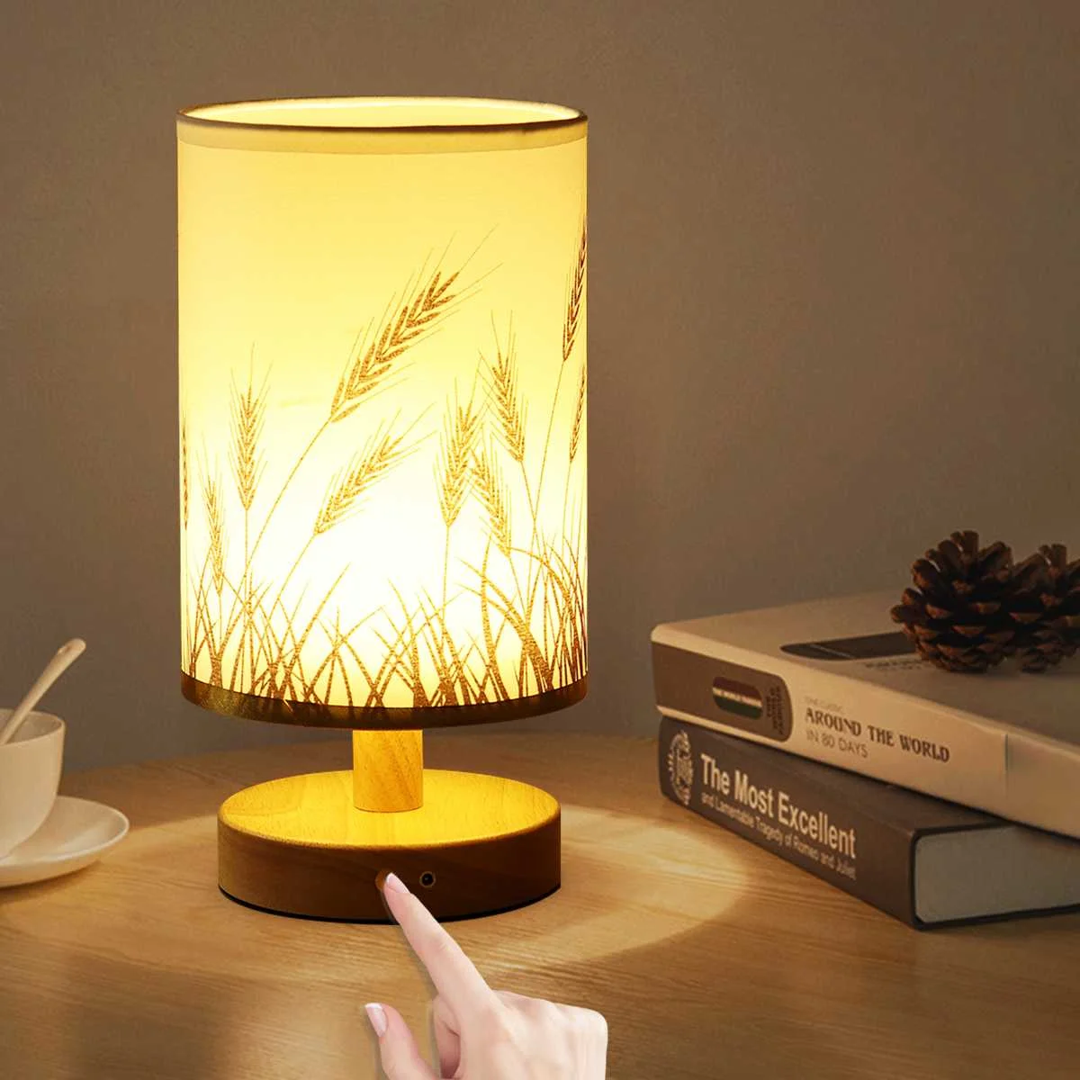 Simple Modern Bedside Table Lamps Smart Touch LED Energy-saving Nightstand Light Bedroom Desk Lamp Wooden Base Light Decoration
Simple Modern Bedside Table Lamps Smart Touch LED Energy-saving Nightstand Light Bedroom Desk Lamp Wooden Base Light Decoration
