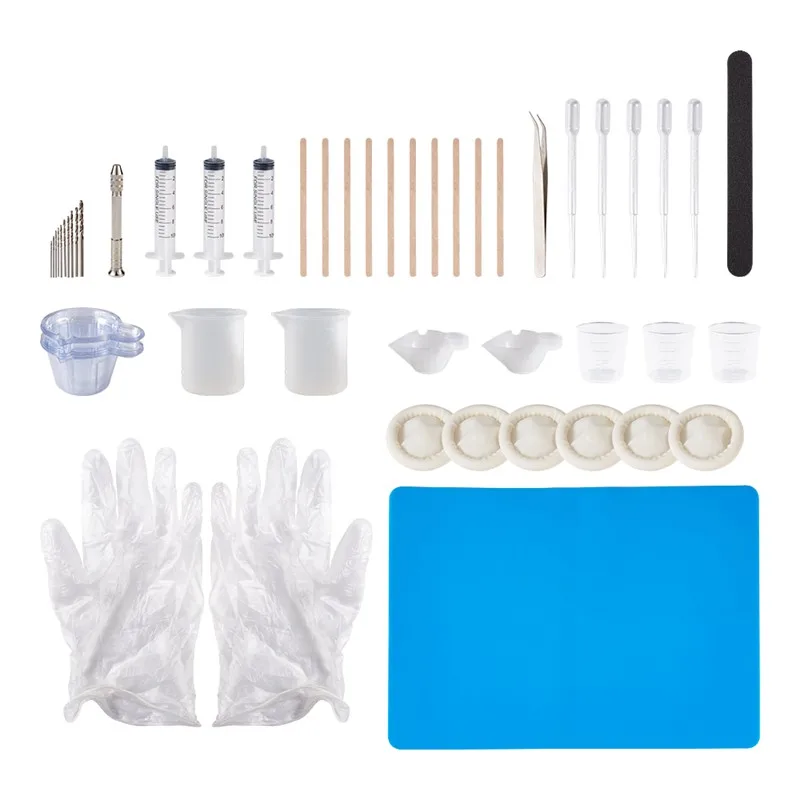 1 set DIY Epoxy Resin Jewelry Kit Beading Tweezers Plastic Dropper Mixing Dish Syringe Finger Cots Hand Twist Drills
1 set DIY Epoxy Resin Jewelry Kit Beading Tweezers Plastic Dropper Mixing Dish Syringe Finger Cots Hand Twist Drills