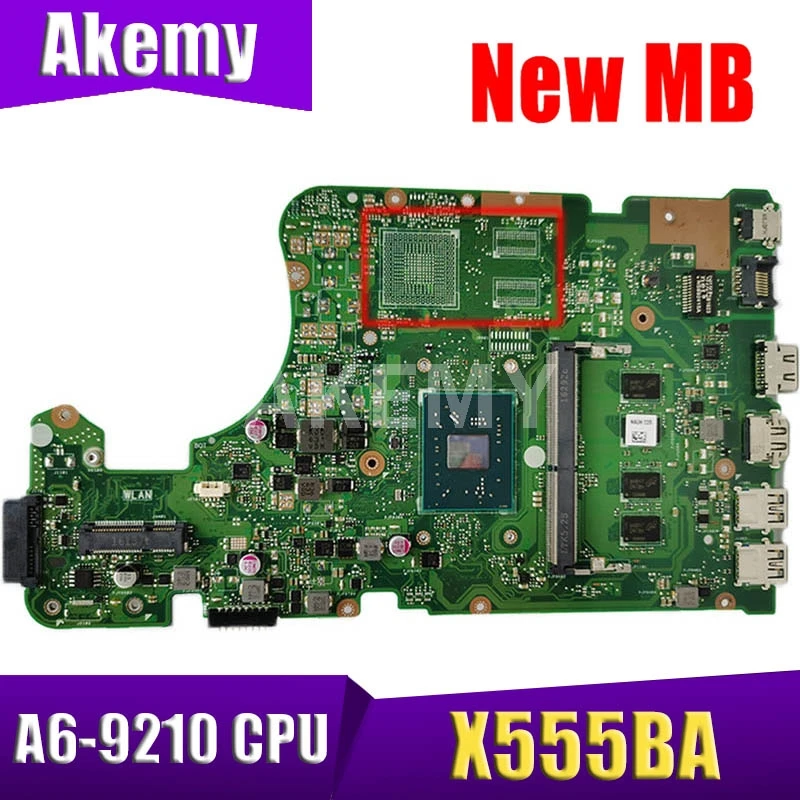 Материнская плата Akemy X555BA MB._ 4G/A6-9210 Материнская плата ASUS X555BA X555BP X555B X555QG X555QA X555Q для ноутбука 90NB0D20-R00040 
Материнская плата Akemy X555BA MB._ 4G/A6-9210 Материнская плата ASUS X555BA X555BP X555B X555QG X555QA X555Q для ноутбука 90NB0D20-R00040