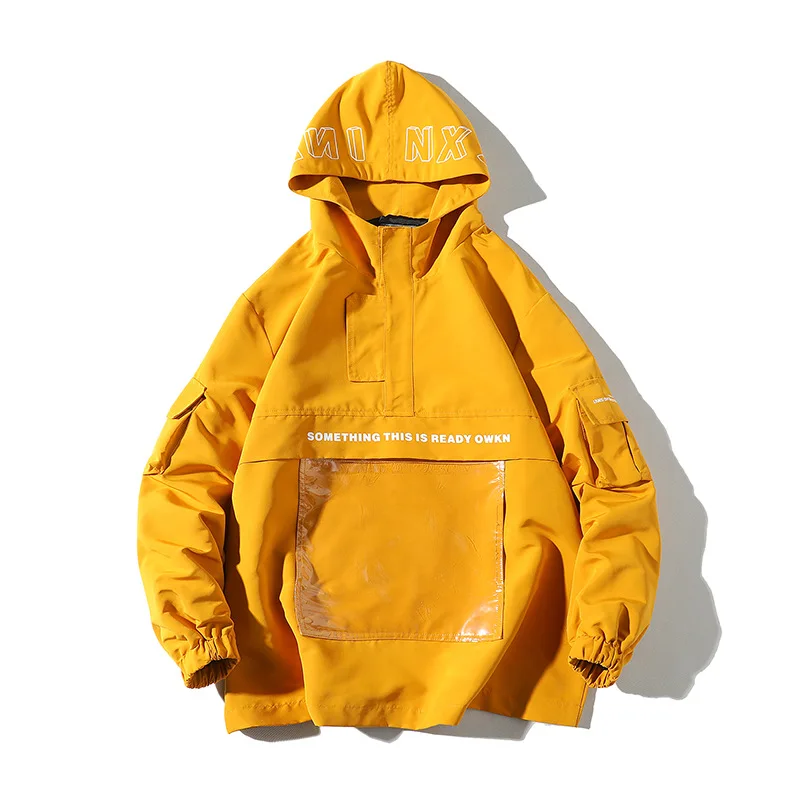 

Мужская куртка с капюшоном, Повседневная ветровка в стиле хип-хоп, куртка s, пальто с передним карманом, 2019
