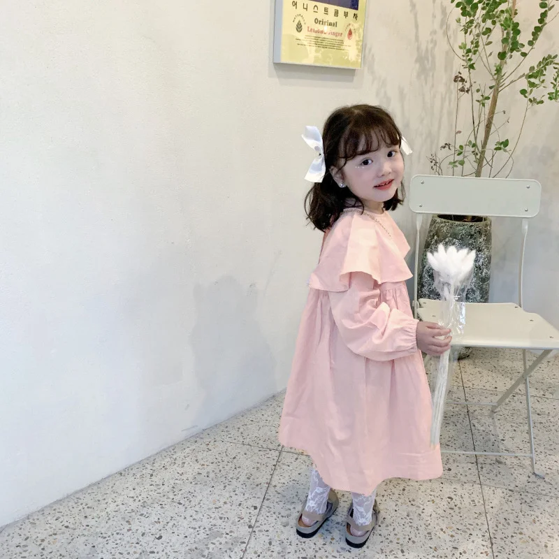 Spring Korean Style Pink Cotton Princess Dress with Cute Bear Pendant Big Turn-down Collar Casual Dresses
Spring Korean Style Pink Cotton Princess Dress with Cute Bear Pendant Big Turn-down Collar Casual Dresses