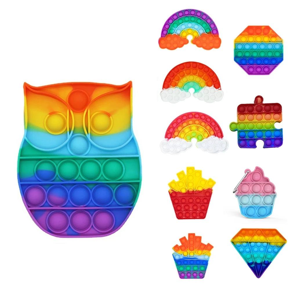 Rainbow Fidget Stress Relief Squeeze Toys for Kid Squishy Sensory Anti Stress Game Hand Simple Dimple Fidget Relax Toy
Rainbow Fidget Stress Relief Squeeze Toys for Kid Squishy Sensory Anti Stress Game Hand Simple Dimple Fidget Relax Toy