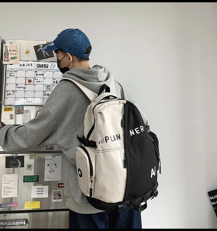 BB251 2021 new men's fashion trend Korean version of all-match college student school bag female personality campus backpack
BB251 2021 new men's fashion trend Korean version of all-match college student school bag female personality campus backpack