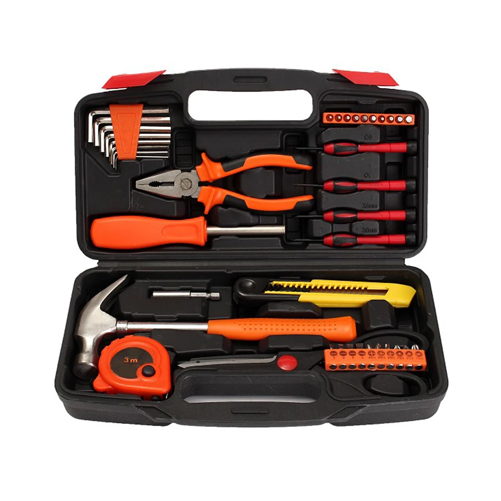39 Pcs Home Tool Set Hand Tools for Daily Use Househould Tool Kits Screwdriver Set Hammer Knife Pliers General Purpose Tools Set 
39 Pcs Home Tool Set Hand Tools for Daily Use Househould Tool Kits Screwdriver Set Hammer Knife Pliers General Purpose Tools Set