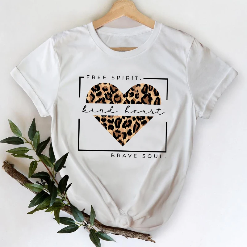 T-shirts Women 2021 Leopard Heart Casual 90s Fashion Trend Printing Clothes Graphic Tshirt Top Lady Print Female Tee T-Shirt
T-shirts Women 2021 Leopard Heart Casual 90s Fashion Trend Printing Clothes Graphic Tshirt Top Lady Print Female Tee T-Shirt