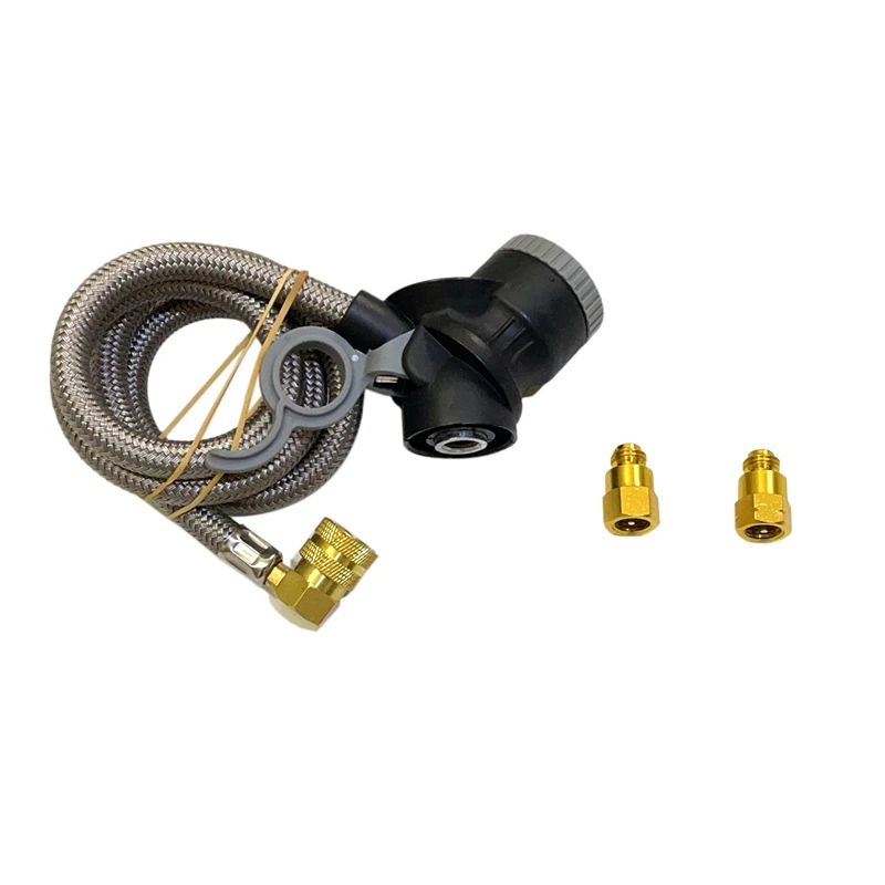 R134A Refrigerant Charge Hose Kit Recharge Hose with 1/2 ACME ACME-SS ACME LH-SS Port AC880
R134A Refrigerant Charge Hose Kit Recharge Hose with 1/2 ACME ACME-SS ACME LH-SS Port AC880