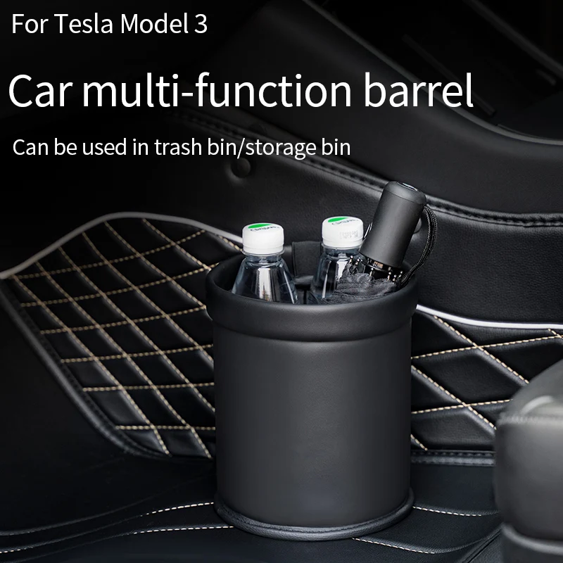 Car trash can Car leather storage bucket For Tesla Model 3/x/s/y2017-2021 Interior Accessories
Car trash can Car leather storage bucket For Tesla Model 3/x/s/y2017-2021 Interior Accessories
