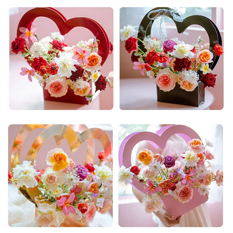 5pc Heart Shaped Flower Box Bag Packaging Romantic Wedding Paper Boxes Portable Flower Gift Basket For Candy Cake Birthday Party
5pc Heart Shaped Flower Box Bag Packaging Romantic Wedding Paper Boxes Portable Flower Gift Basket For Candy Cake Birthday Party