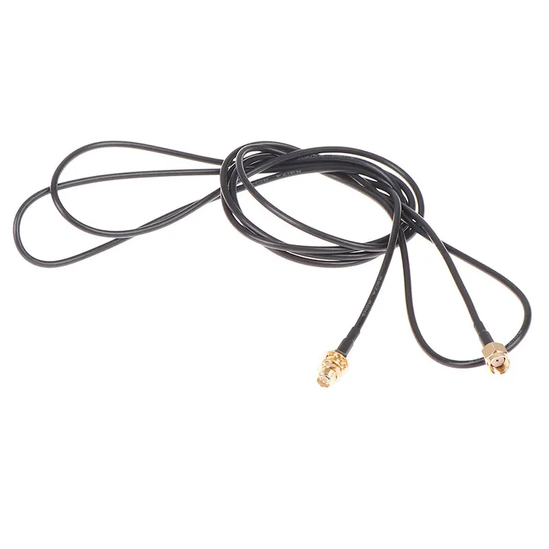 

Черные удлинительные кабели для беспроводной антенны, 2 м, Удлинительный кабель с разъемом SMA «папа» на гнездо SMA, адаптер радиочастотного ра...